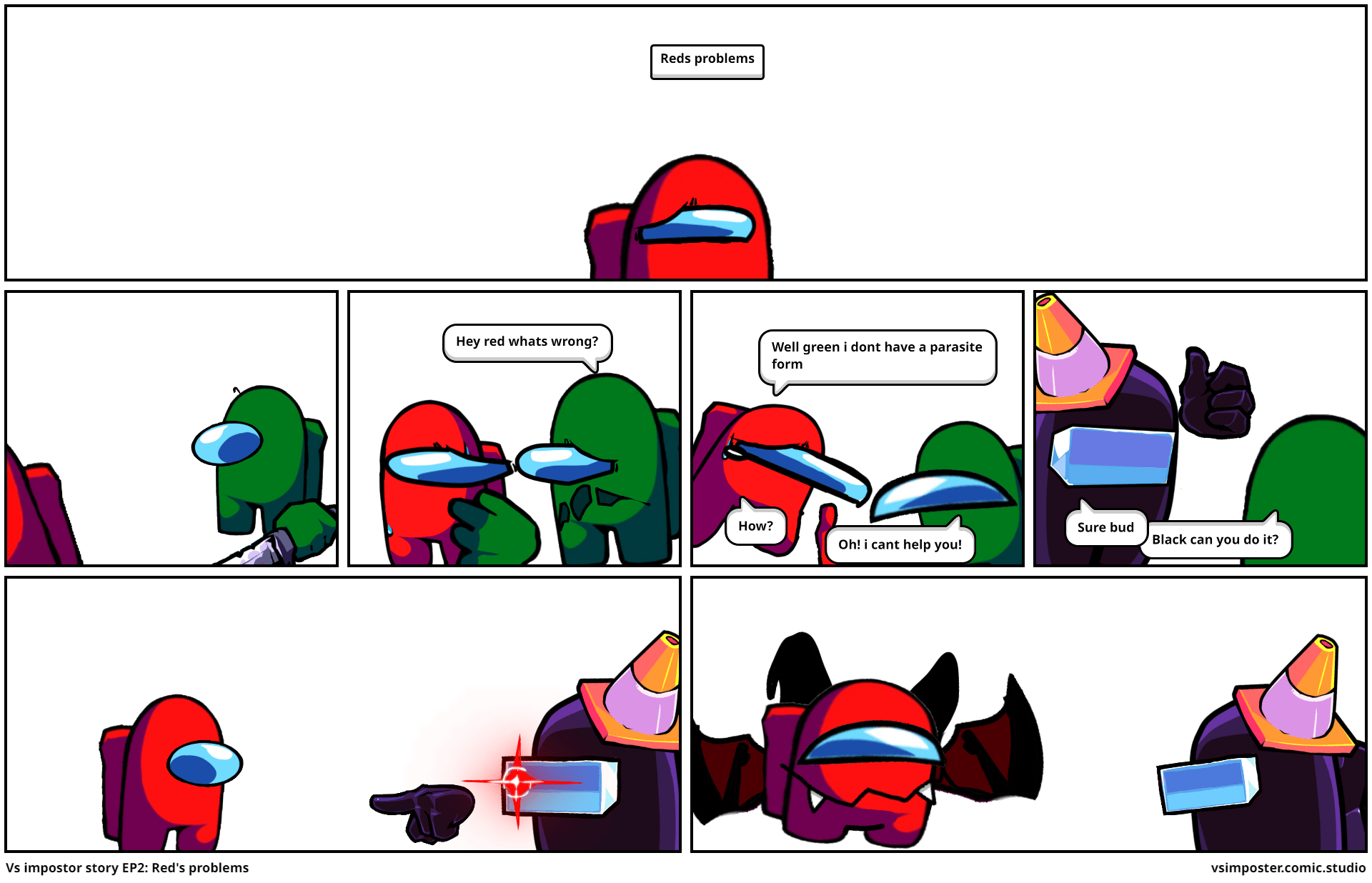 Vs impostor story EP2 Red's problems Comic Studio