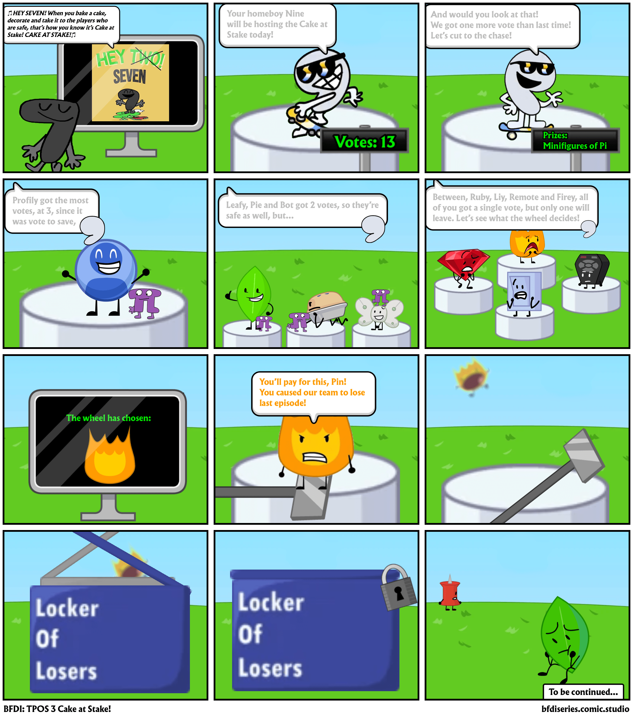 BFDI TPOS 3 Cake at Stake! Comic Studio