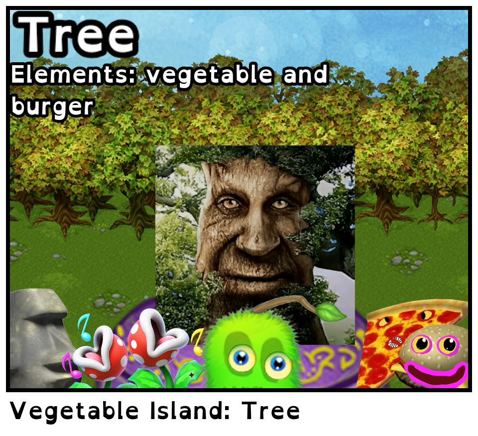 Vegetable Island Tree Comic Studio