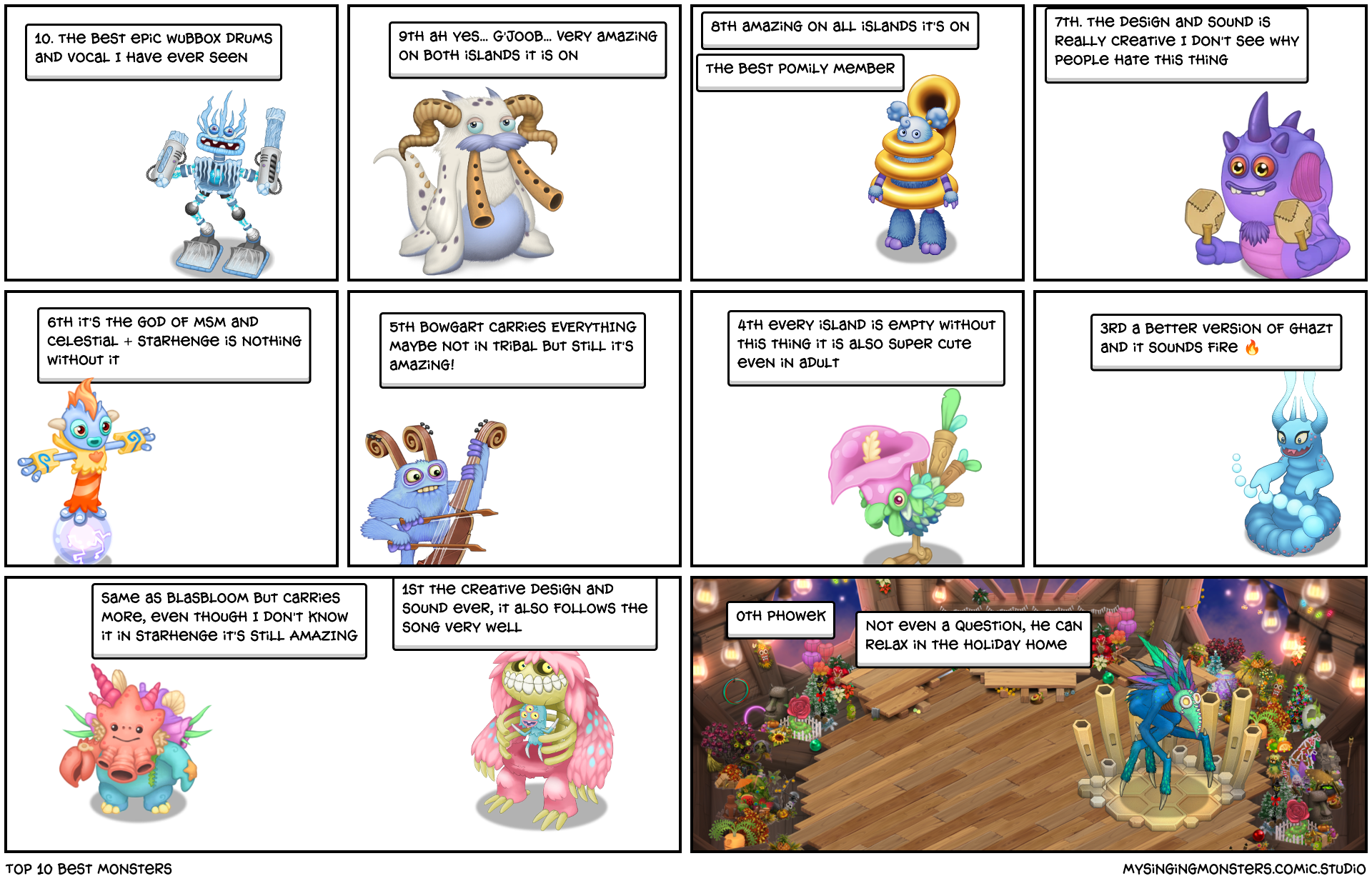 Top 10 best monsters Comic Studio