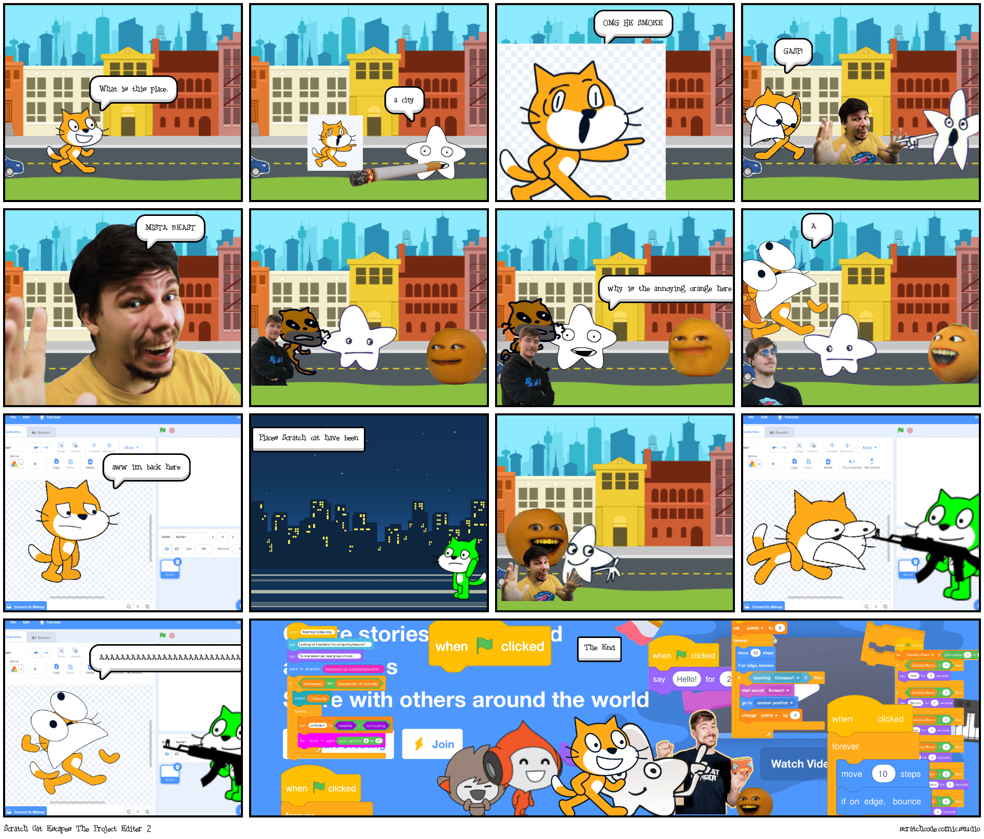 Scratch Cat Escapes The Project Editer 2 Comic Studio