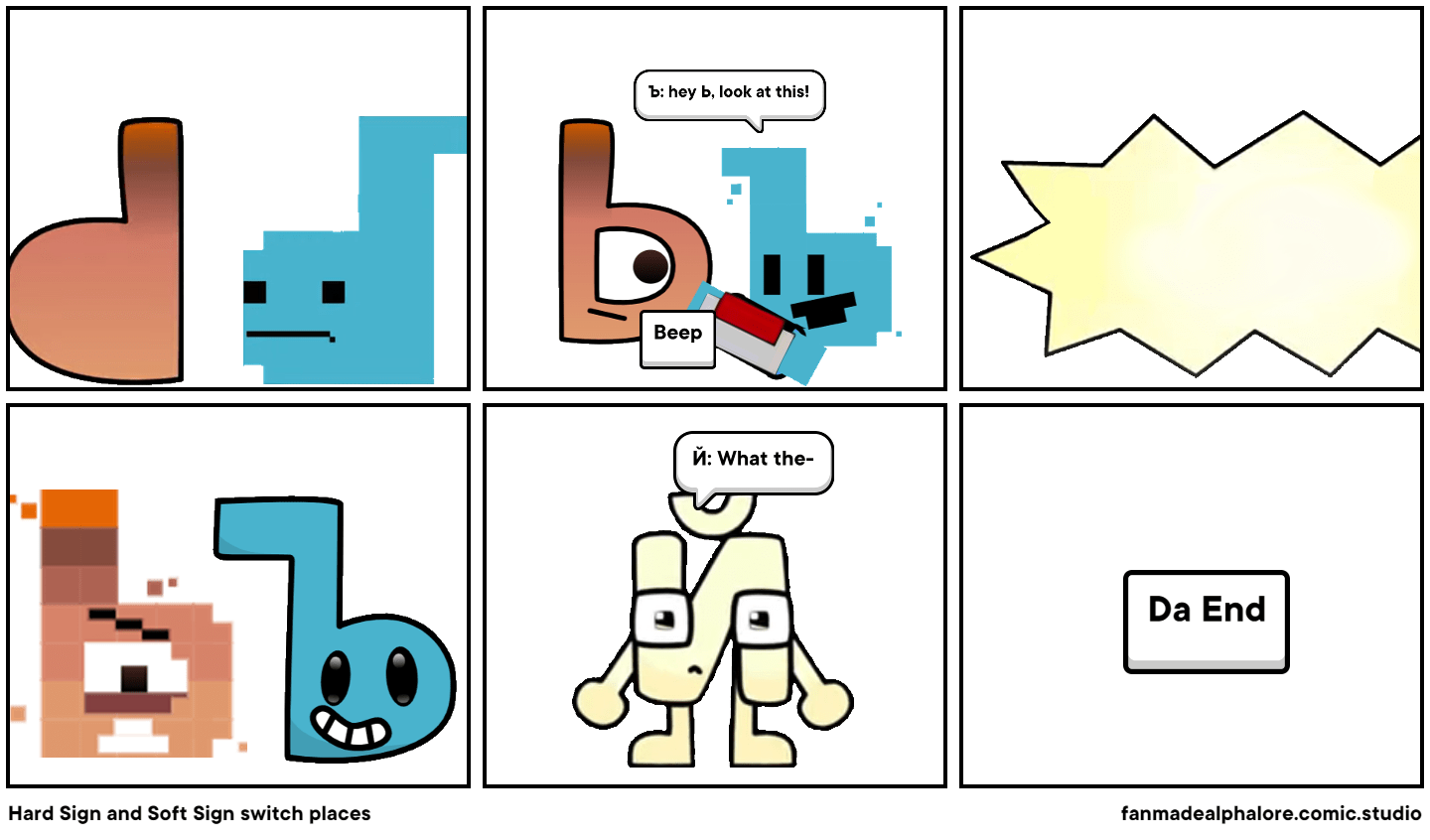 Hard Sign and Soft Sign switch places Comic Studio