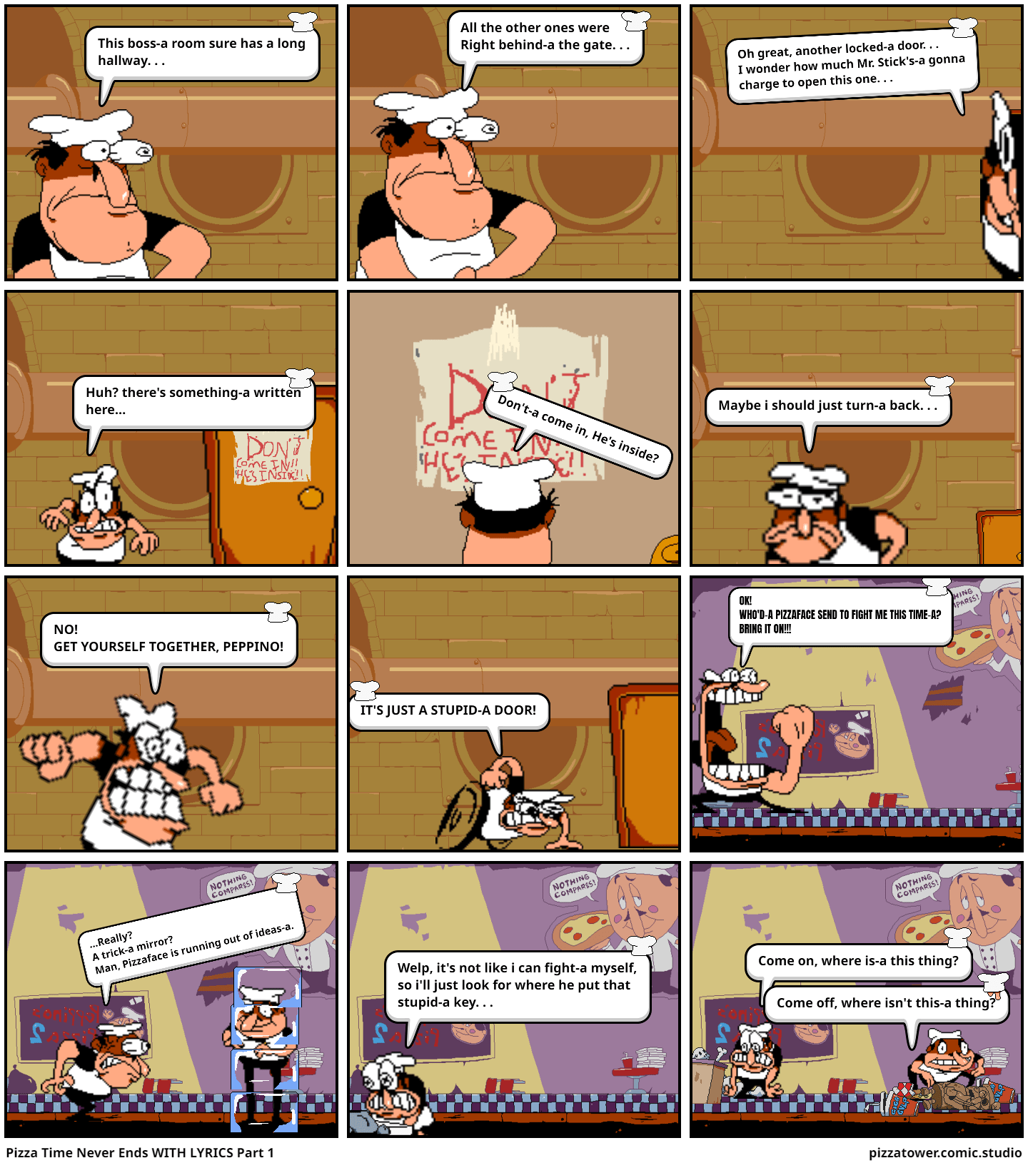 Pizza Time Never Ends WITH LYRICS Part 1 Comic Studio