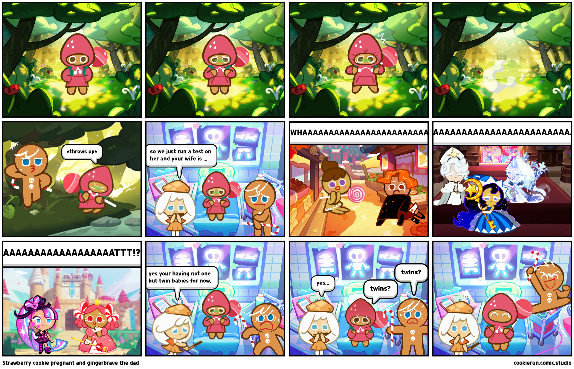 Strawberry cookie pregnant and gingerbrave the dad Comic Studio