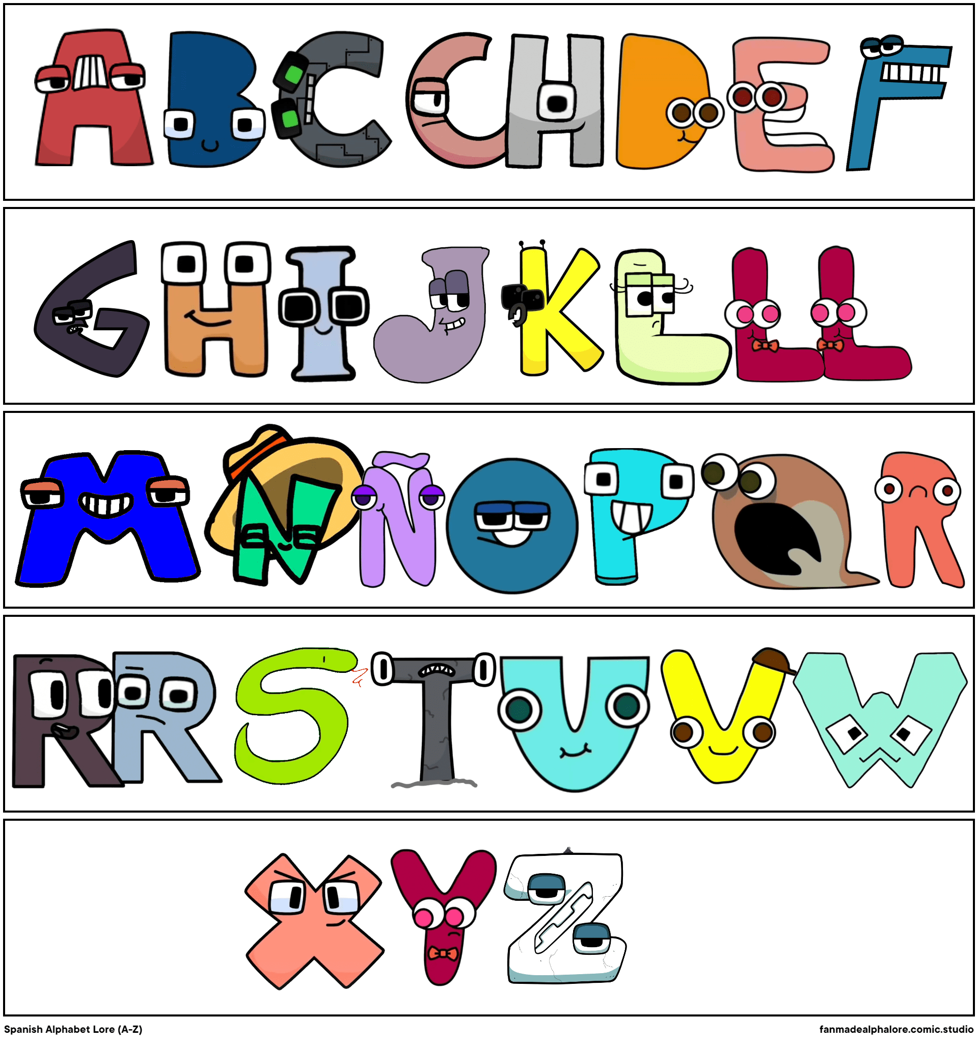 Spanish Alphabet Lore (AZ) Comic Studio