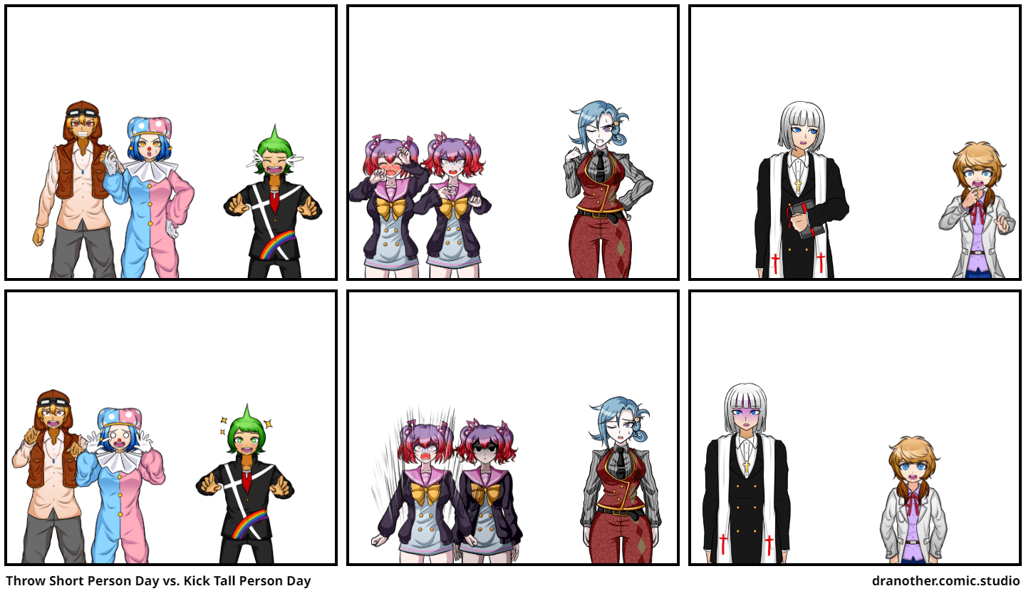 Throw Short Person Day vs. Kick Tall Person Day Comic Studio