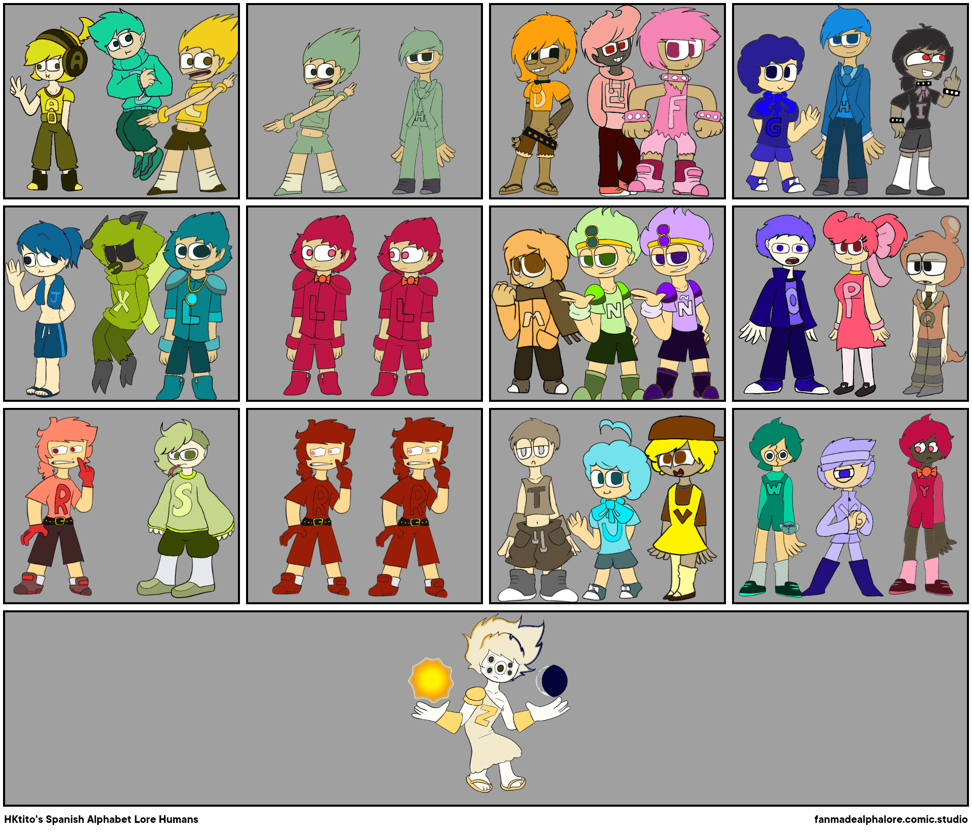 HKtito's Spanish Alphabet Lore Humans Comic Studio