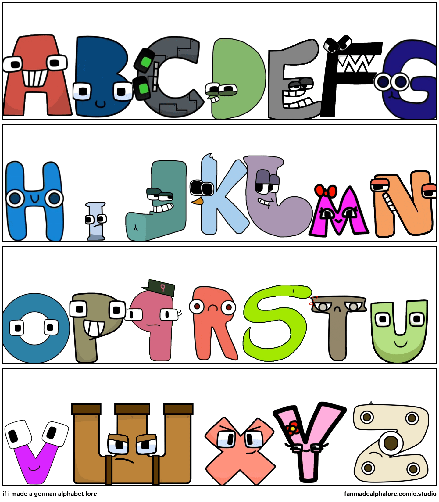 if i made a german alphabet lore Comic Studio