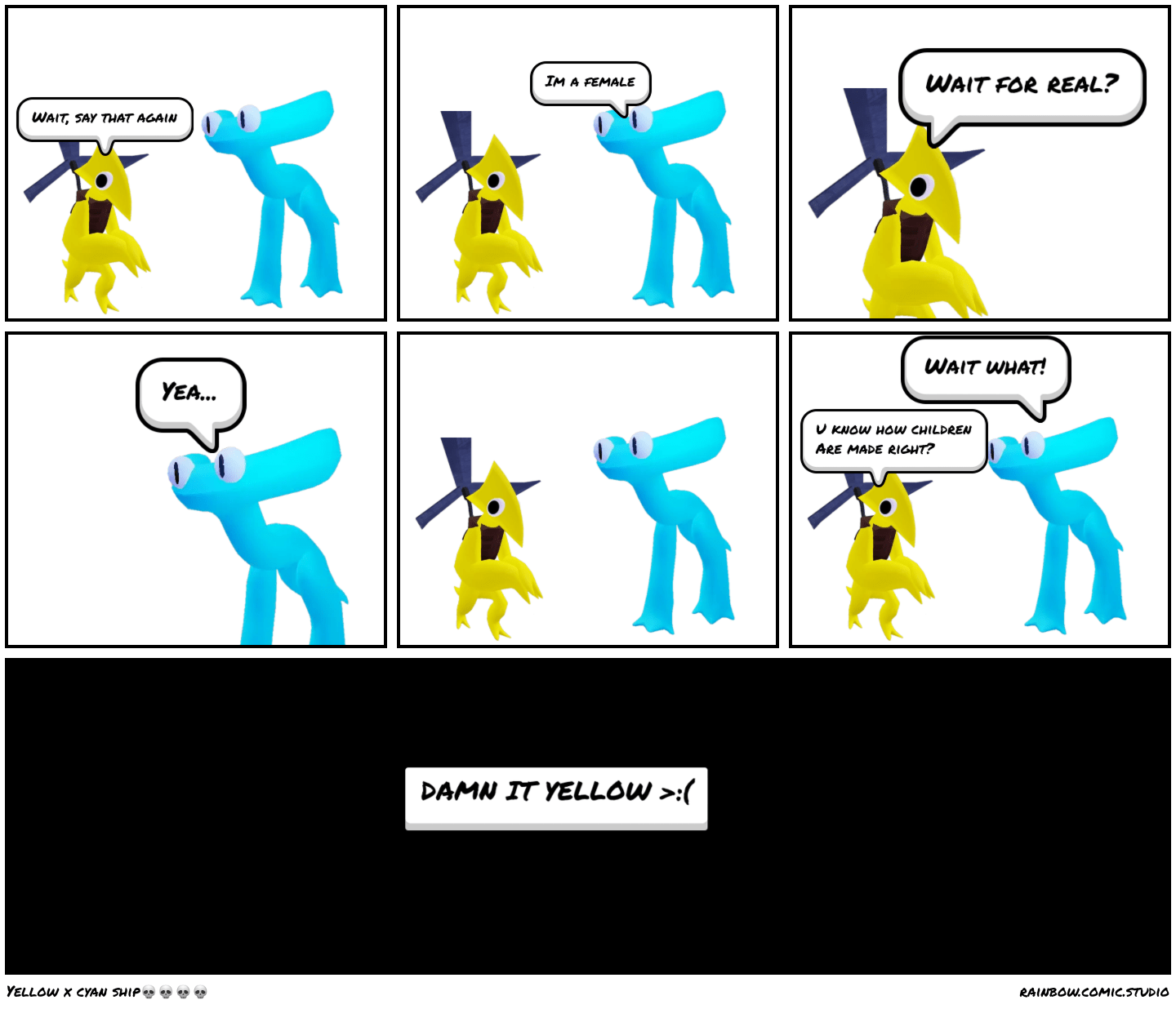 Yellow x cyan ship💀💀💀💀 Comic Studio