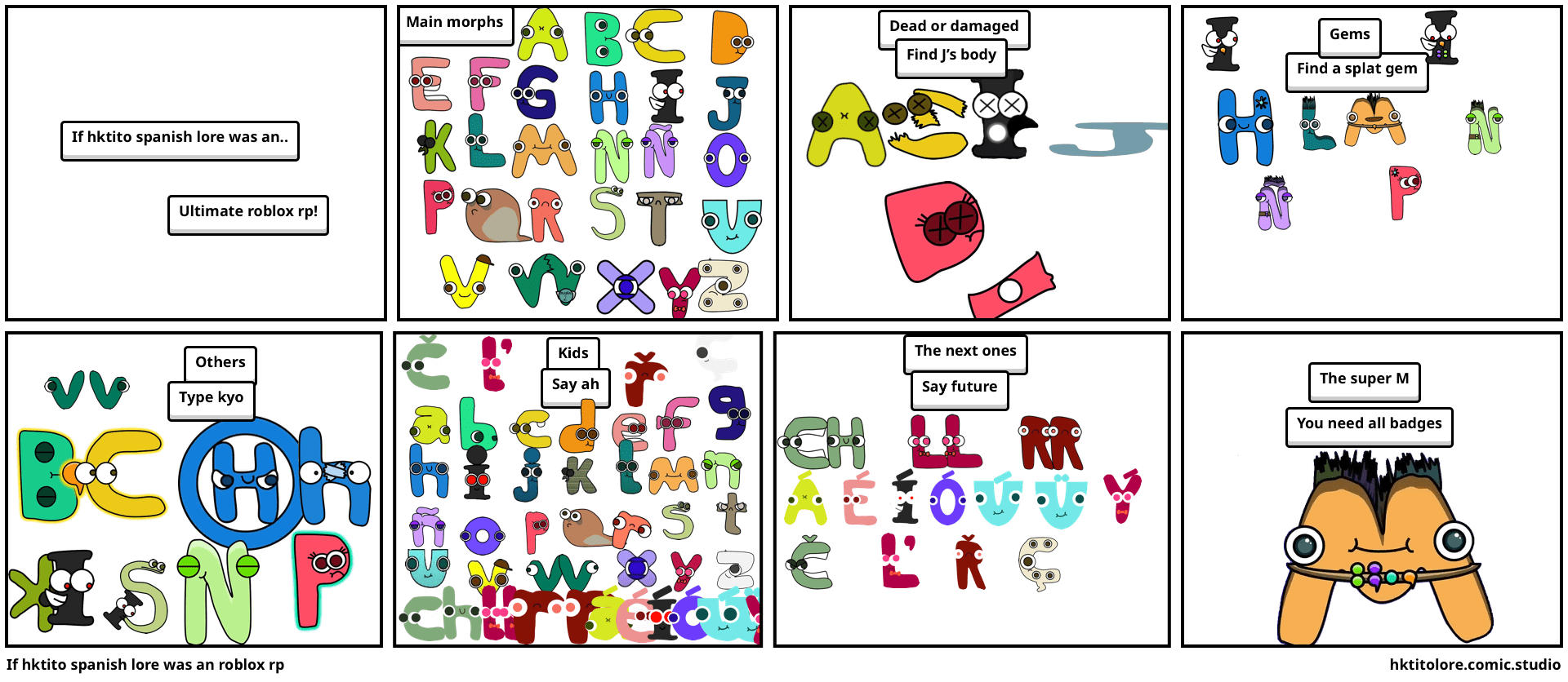 If hktito spanish lore was an roblox rp Comic Studio