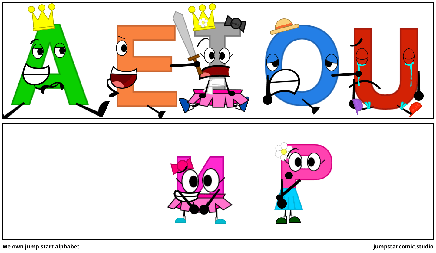Me own jump start alphabet Comic Studio