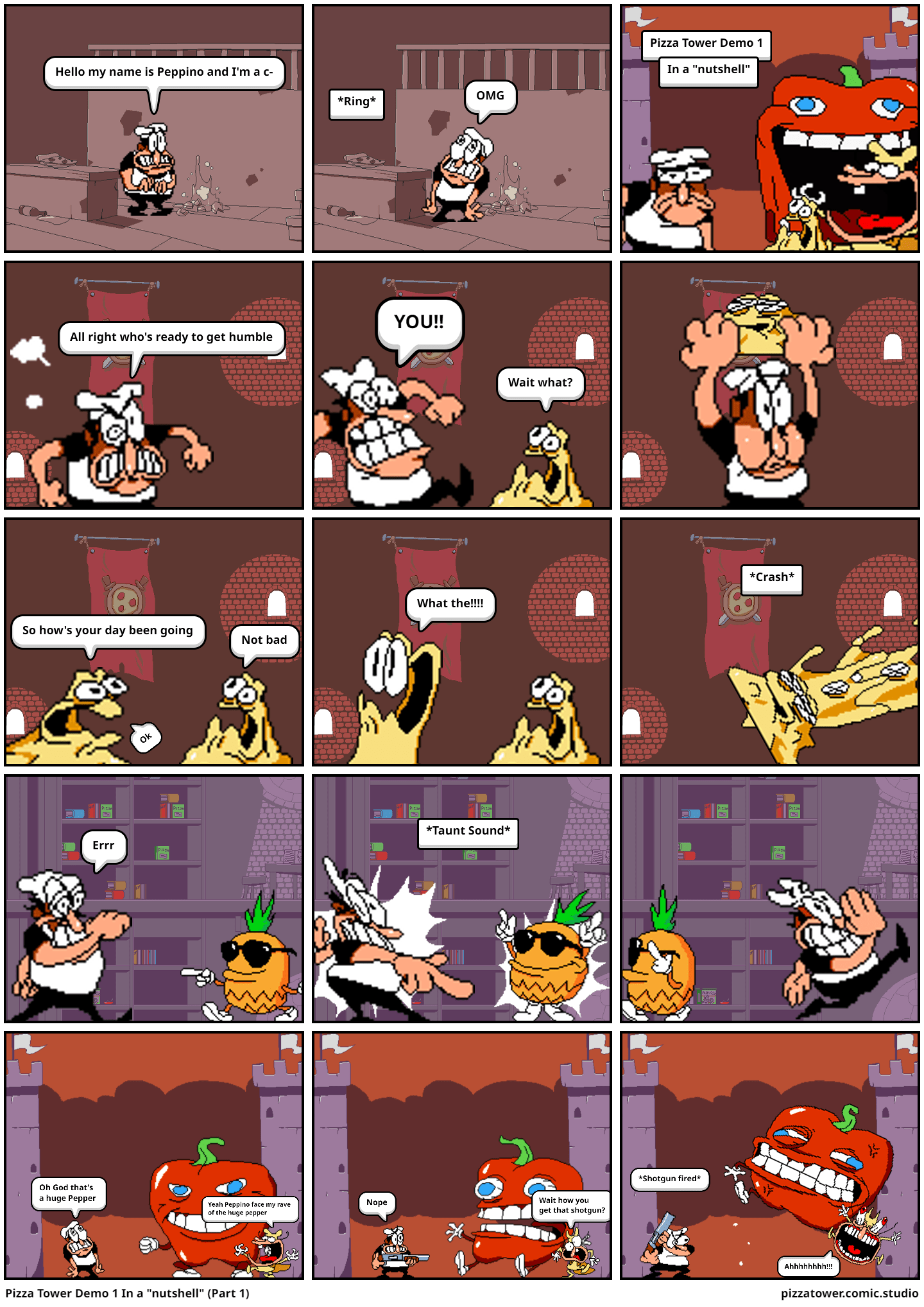 Pizza Tower Demo 1 In a "nutshell" (Part 1) Comic Studio