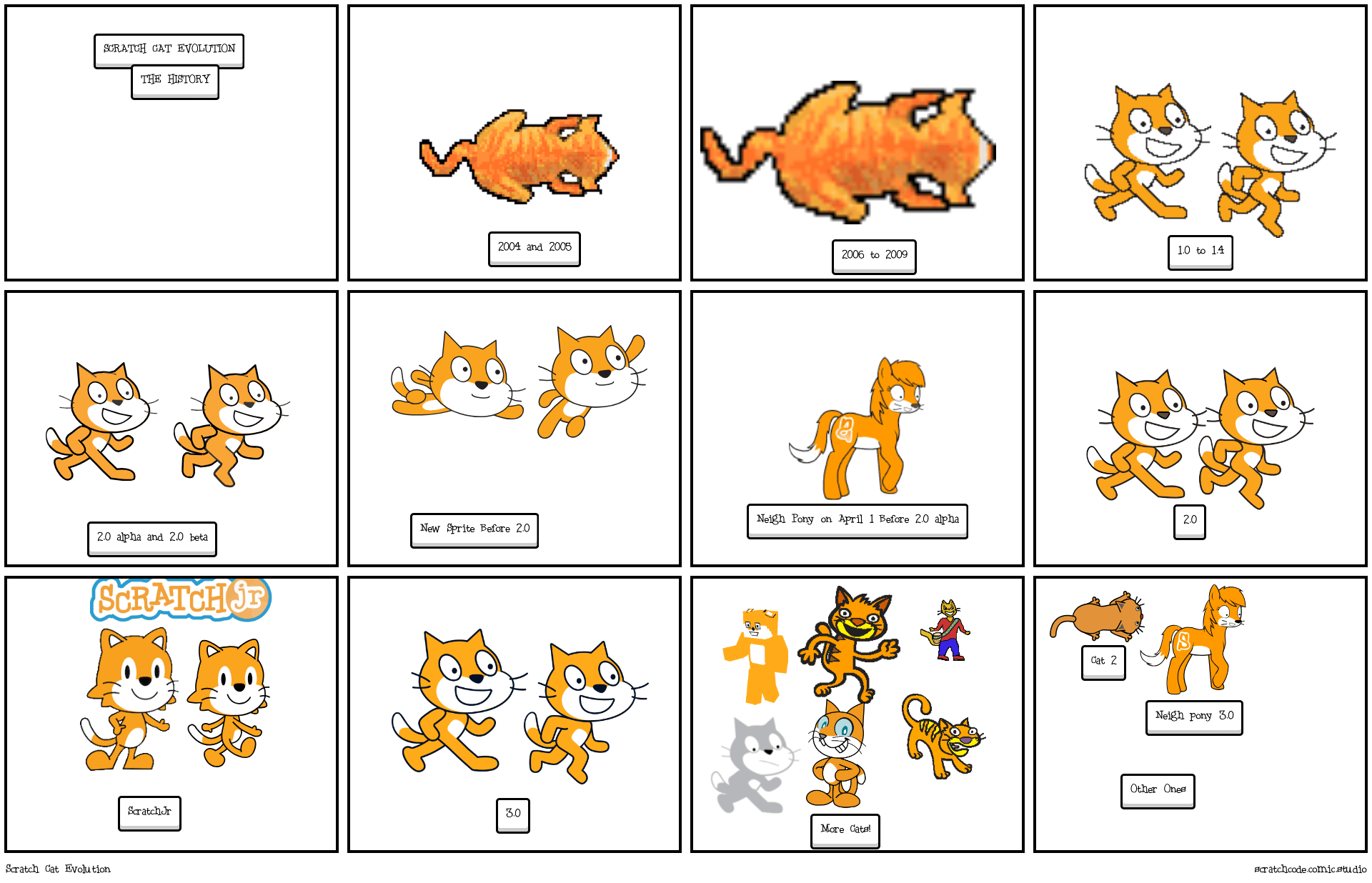 Scratch Cat Evolution Comic Studio