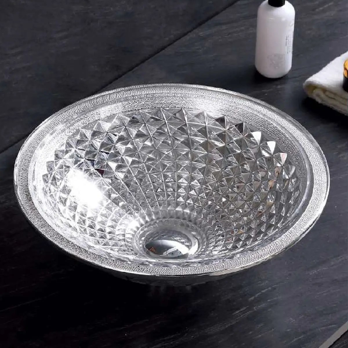 Glass counter top wash basin FW204 Comlux Comfort & Luxury Bathrooms