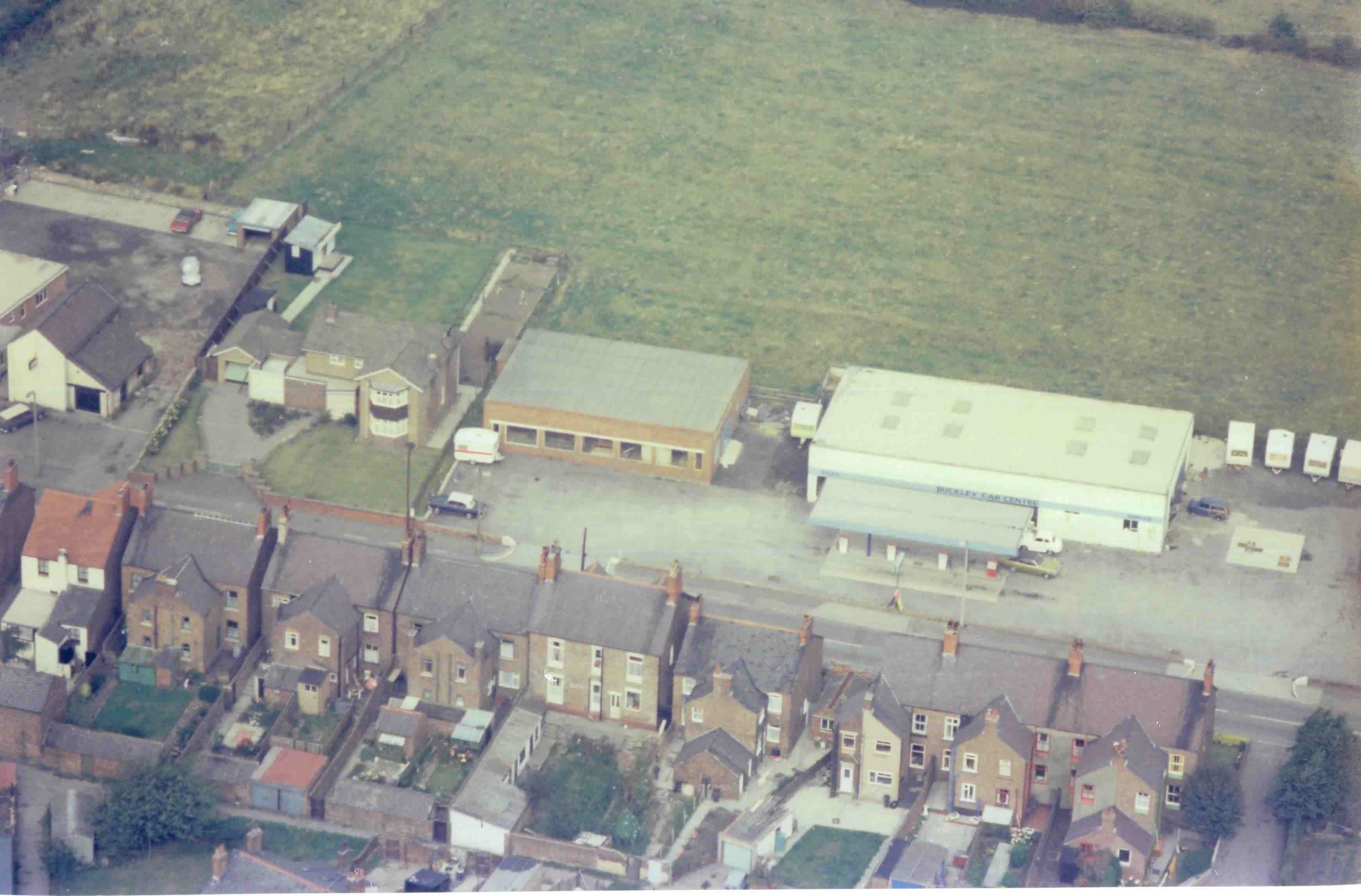 Aerial View of Buckley Car Centre at Lane End