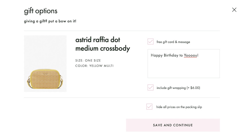 How to Present Gift Options in Checkout