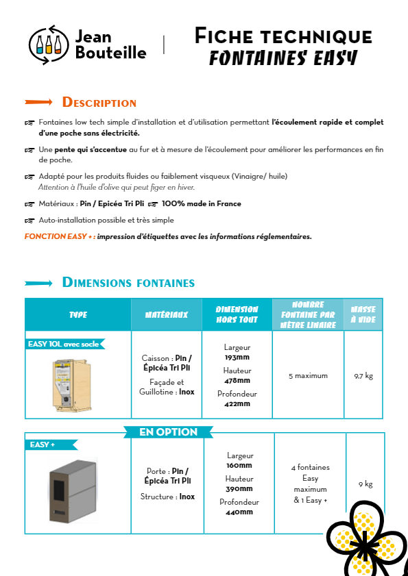 Easy Fiche technique JEAN BOUTEILLE