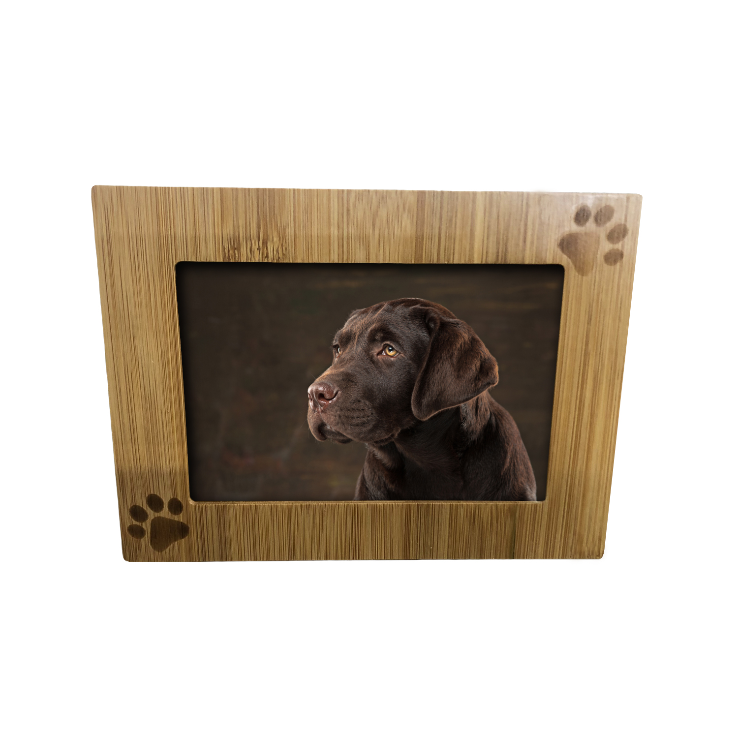 Paw Print Picture Frame Bamboo Pet Passages Commerce