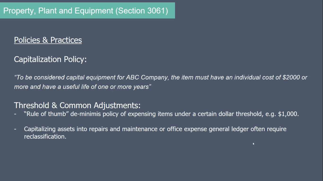 Accounting for Capital and Intangible Assets (Canadian GAAP) Commerce Curve