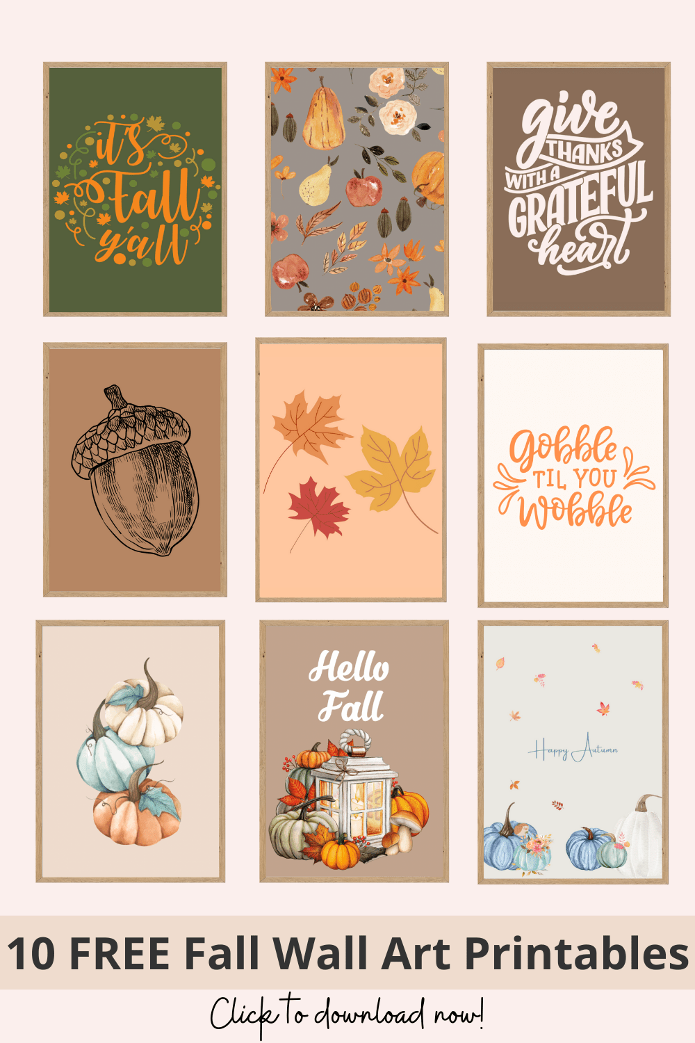 10 Free Fall Printables To Decor Your Home | Committed To Myself
