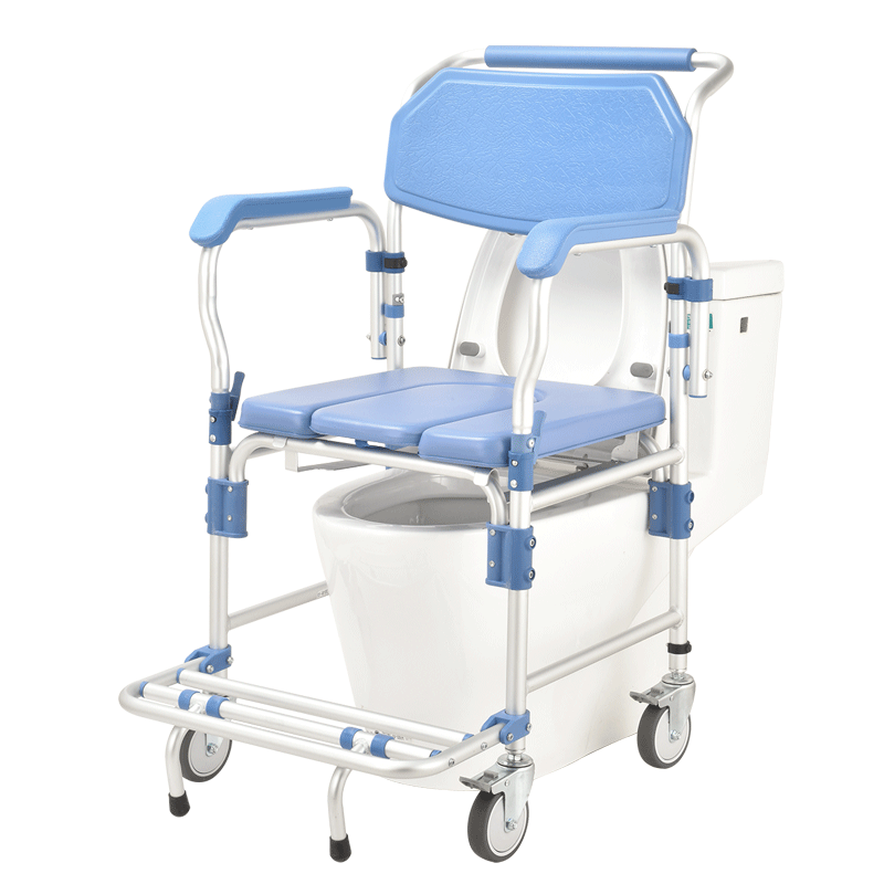 Wholesale Aluminum Folding Commode Chair with Wheels