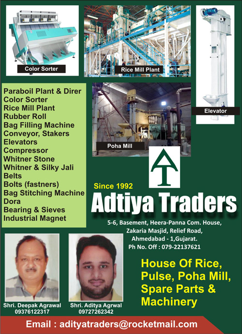 Aditya Traders » House Of Rice, Pulses, Poha Mill Spare Parts