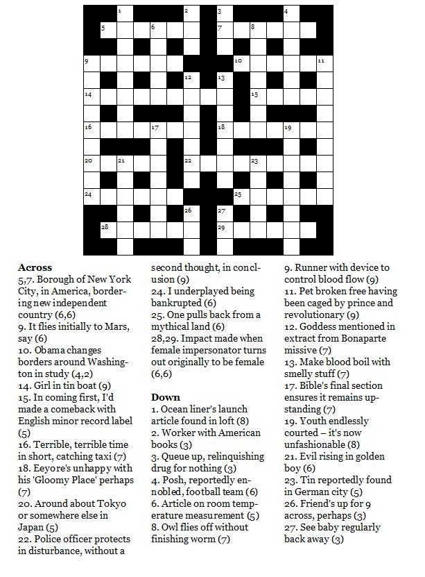 cryptic crossword 41 commoner crosswords