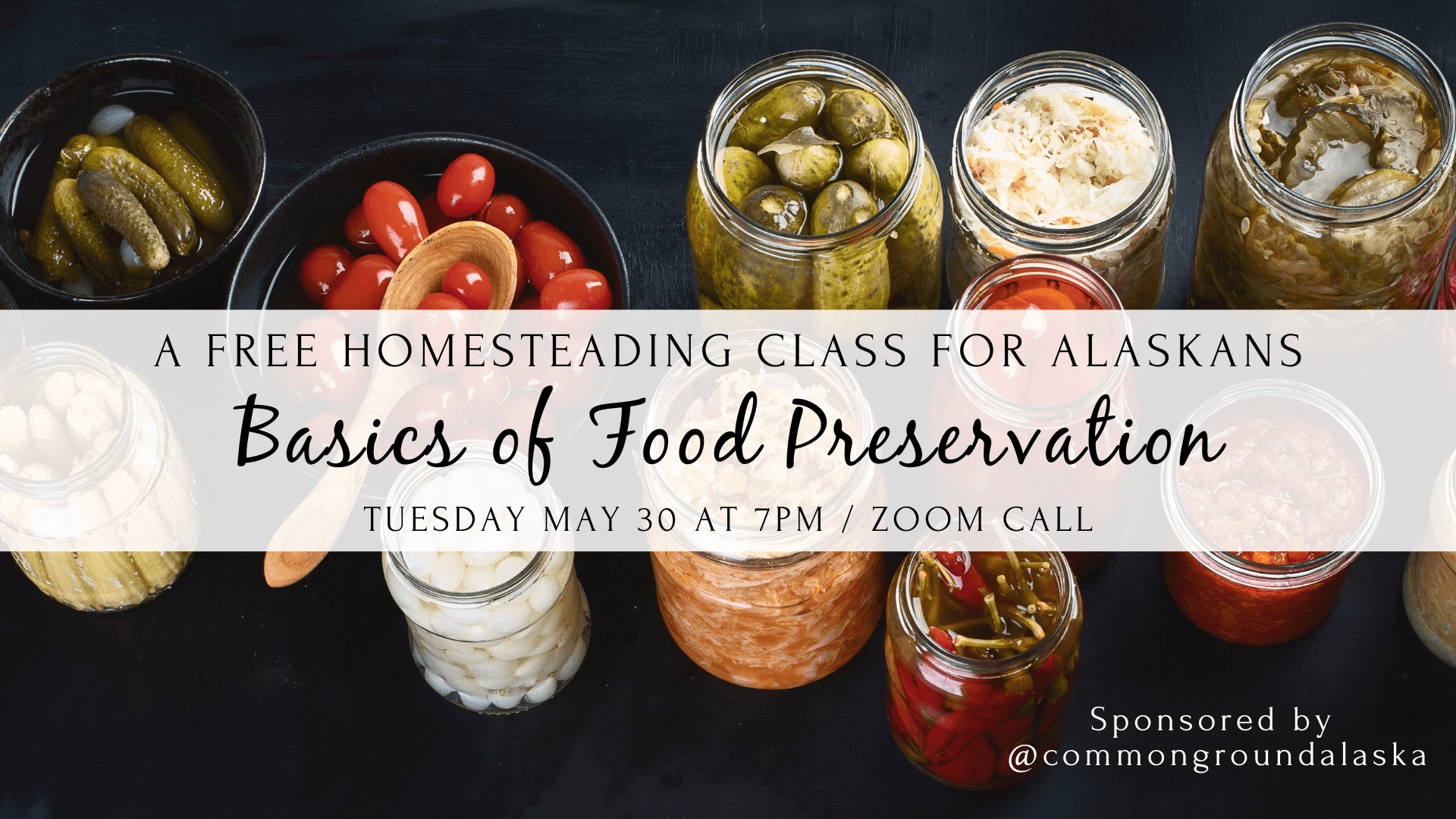 PRESERVATION BASICS USING ALASKA GROWN FRUITS, VEGGIES, and MEAT