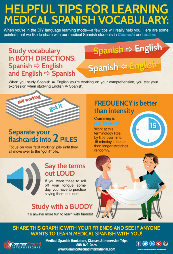 5 Tips for learning medical Spanish vocabulary