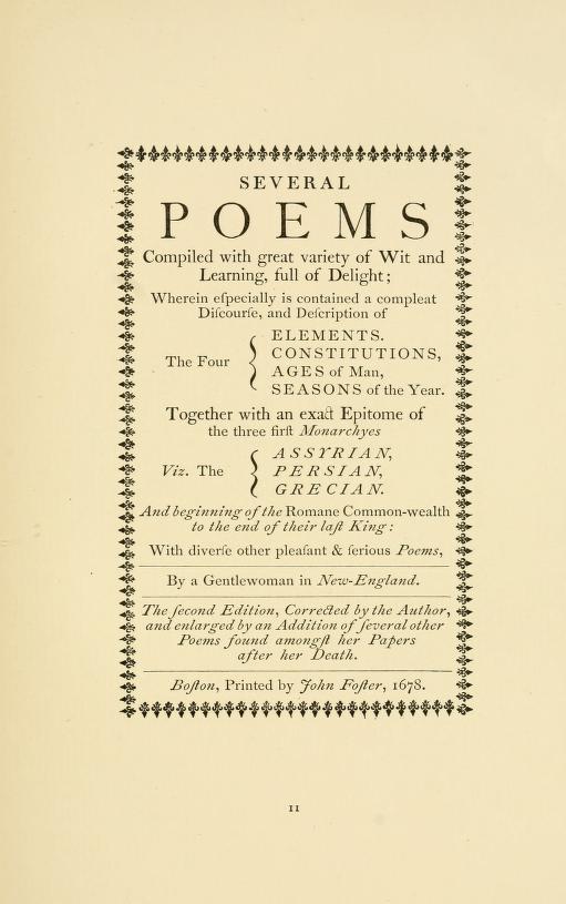 I Found It At The Watkinson! » Blog Archive » Anne Bradstreet