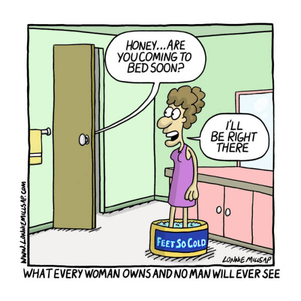 Cartoon Of The Day Feet So Cold Common Sense Evaluation