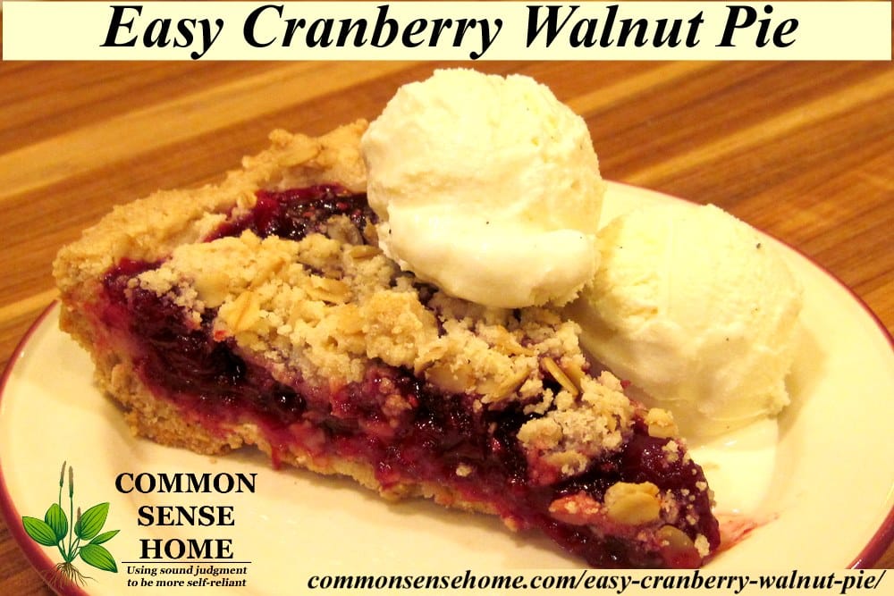 cranberry walnut pie Common Sense Home