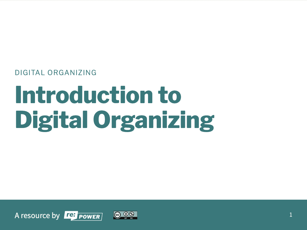 Introduction to Digital Organizing The Commons