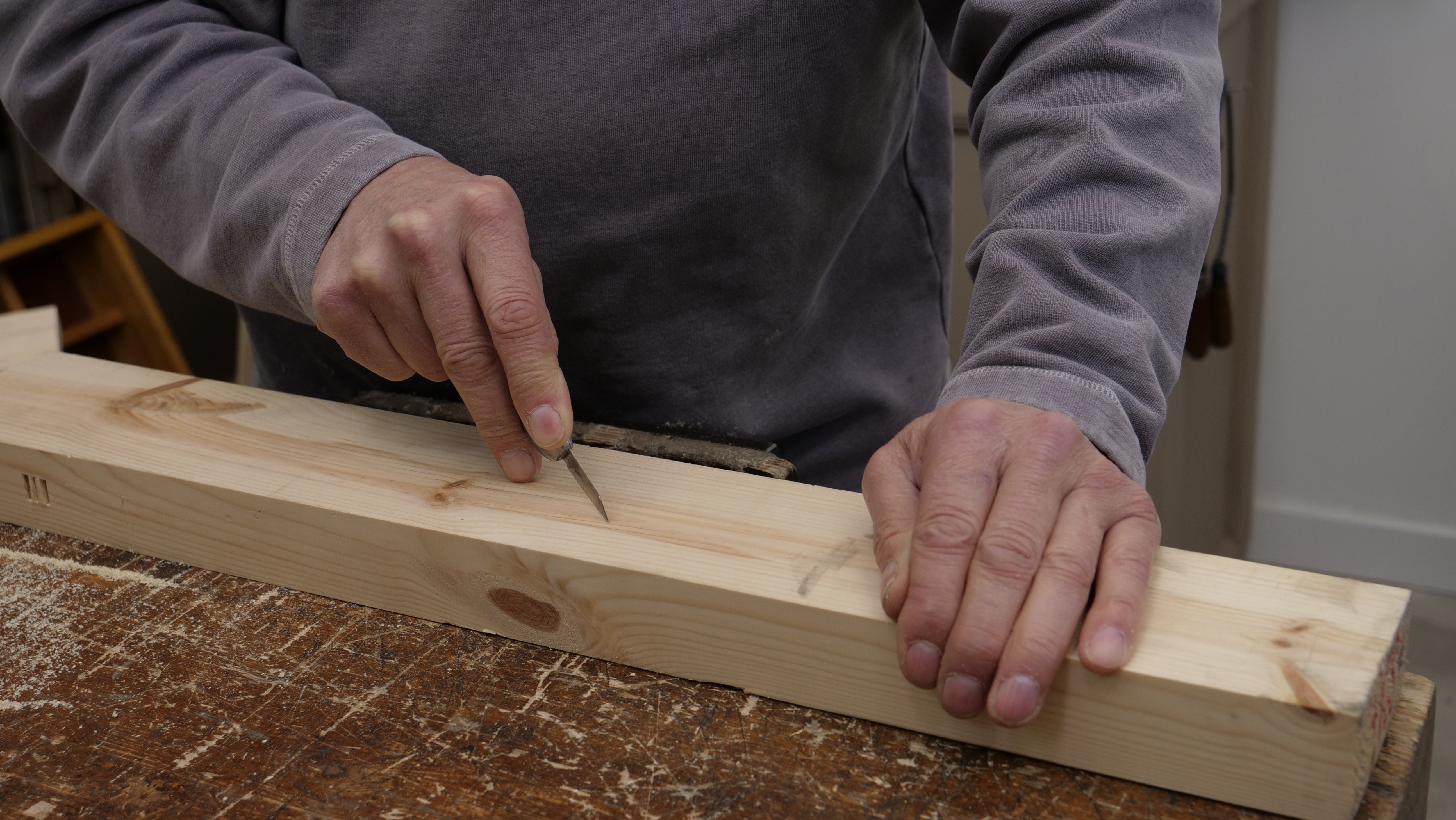 Woodworker's Knife Using Guide Common Woodworking