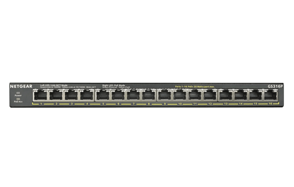 NETGEAR GS716T ProSafe 16-port Gigabit Smart Switch - GS716T - Comms Direct