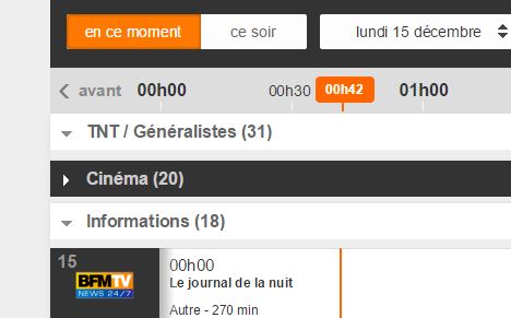 Tout le programme tv des chaînes du bouquet tv d'orange (adsl et satellite). Site Du Programme Tv Bug Affichage Chaines Tnt Communaute Orange