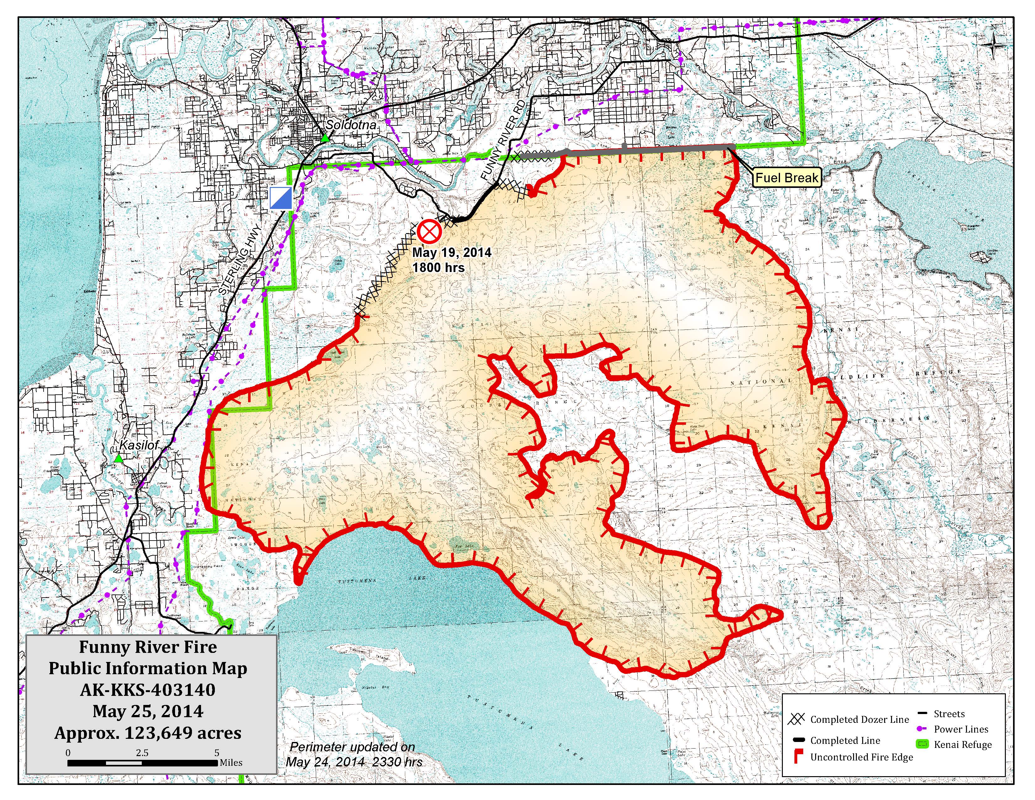 1 day ago · as of thursday morning, the river fire had burned 2,400 acres (3.7 square miles), the california department of fire and forestry protection said. 5-25-14 UPDATE 8:50 PM: Funny River Road Evacuations and ...