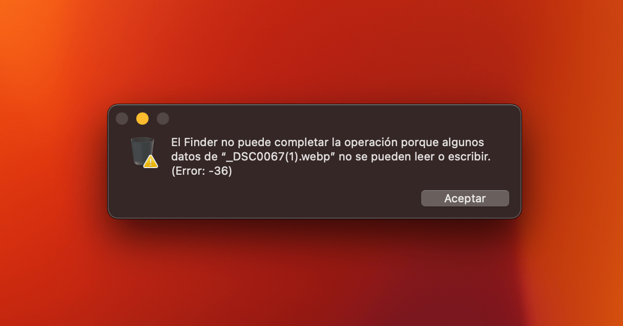 Solución Error Finder 36 No puedo e… Comunidad de Apple