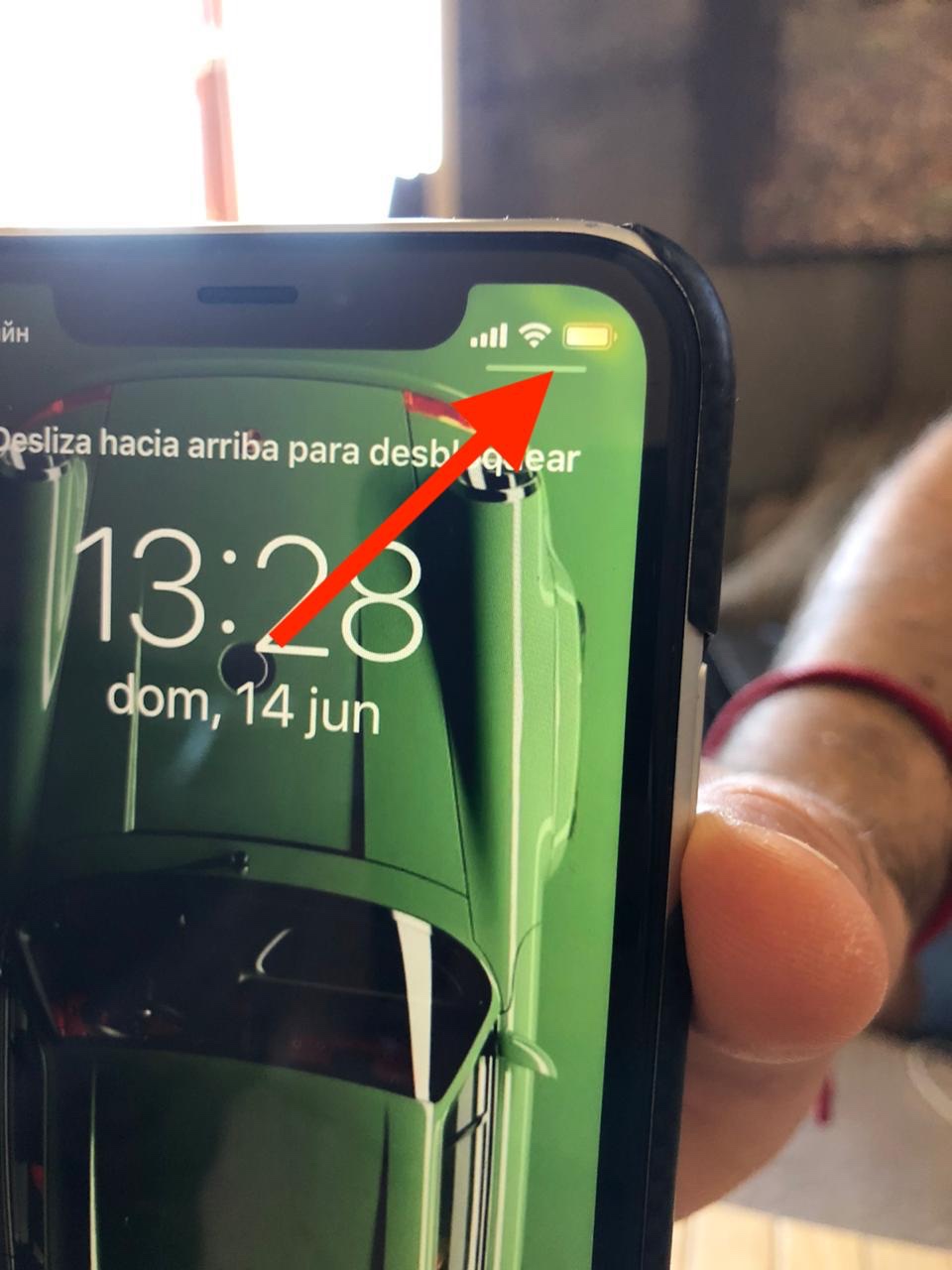 Mancha amarilla arriba derecha iPhone … Comunidad de Apple