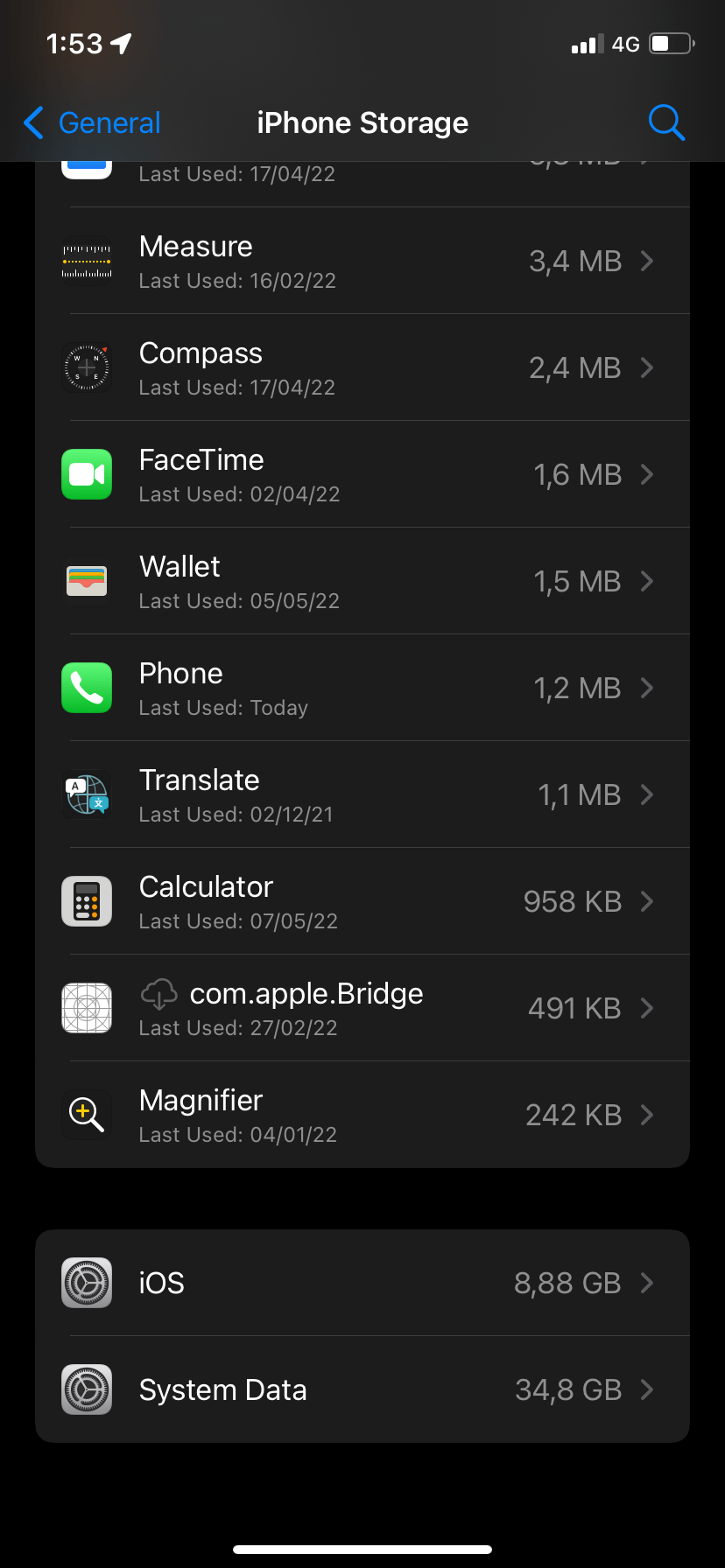 iPhone System Data taking too much s… Comunidade da Apple