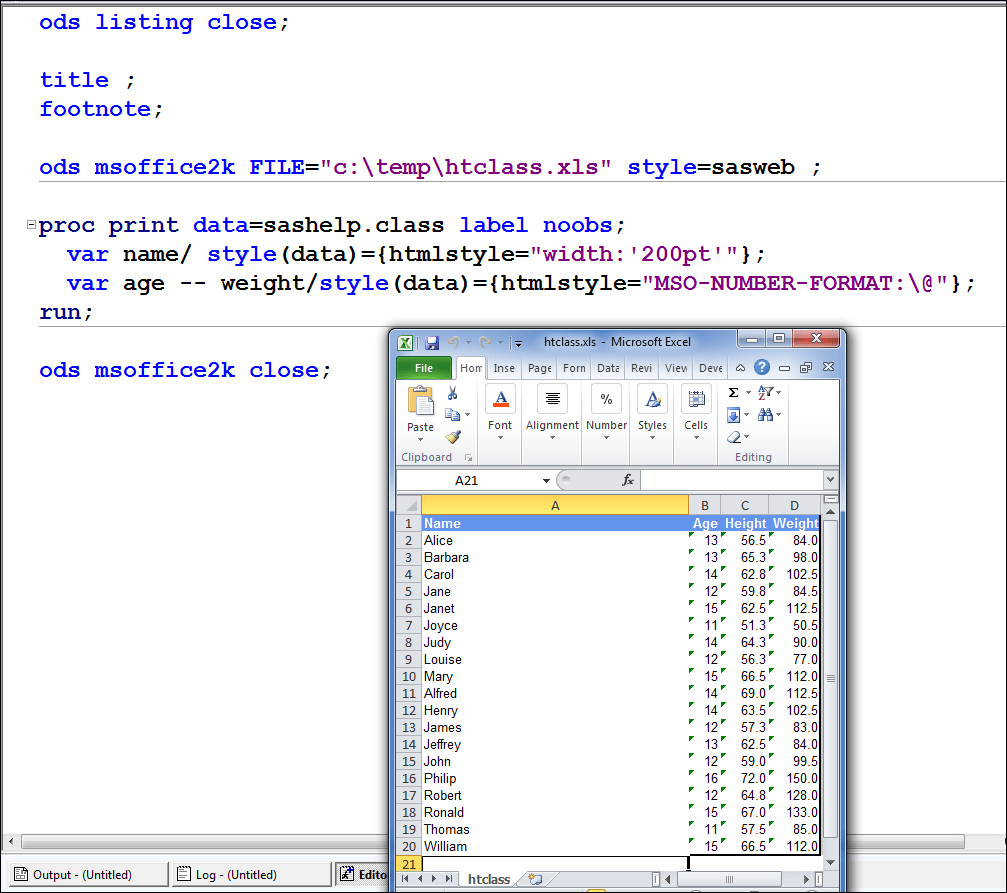 Solved ODS HTML to generate Excel SAS Support Communities