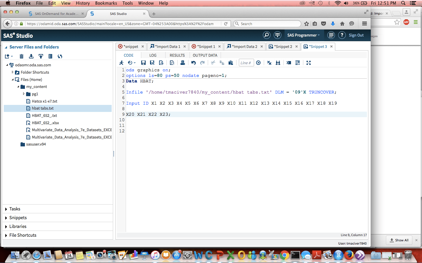 Trying to import this tab delimited file but havin... SAS Support