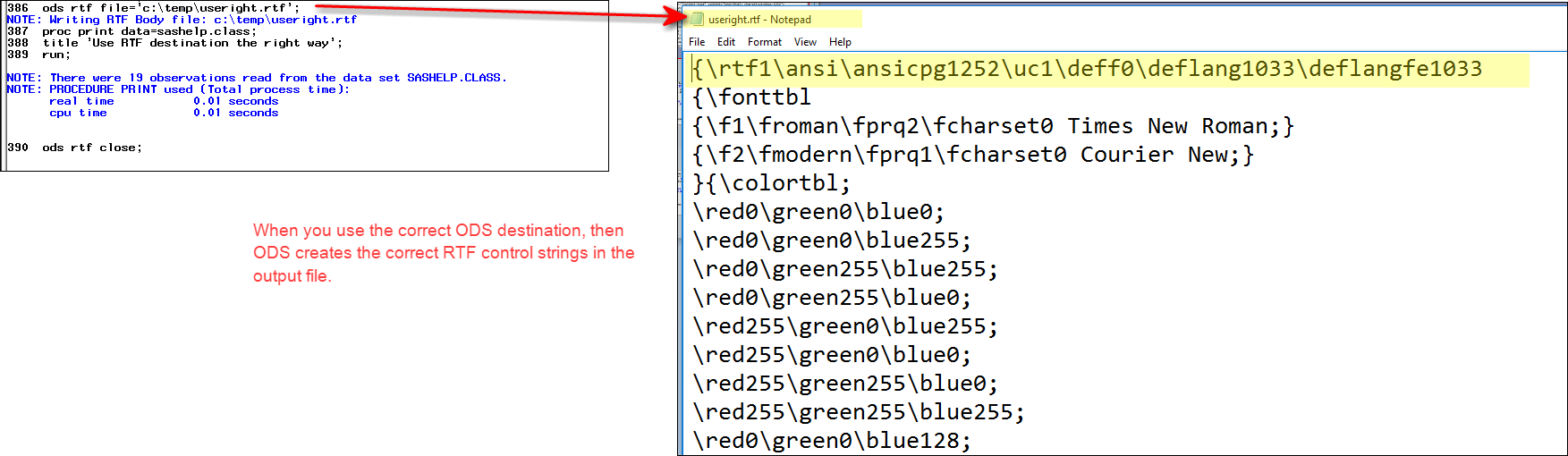 How to import ods html to rtf output SAS Support Communities