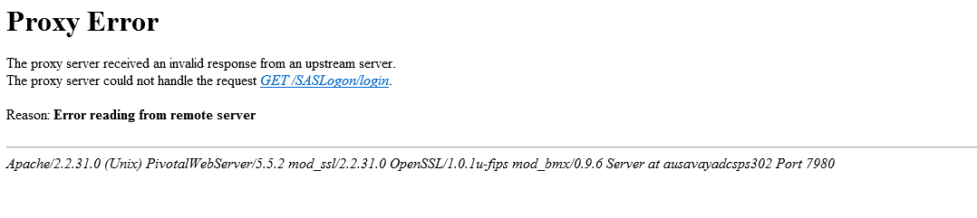 502 Proxy Error accessing SAS VA Web Portal SAS Support Communities