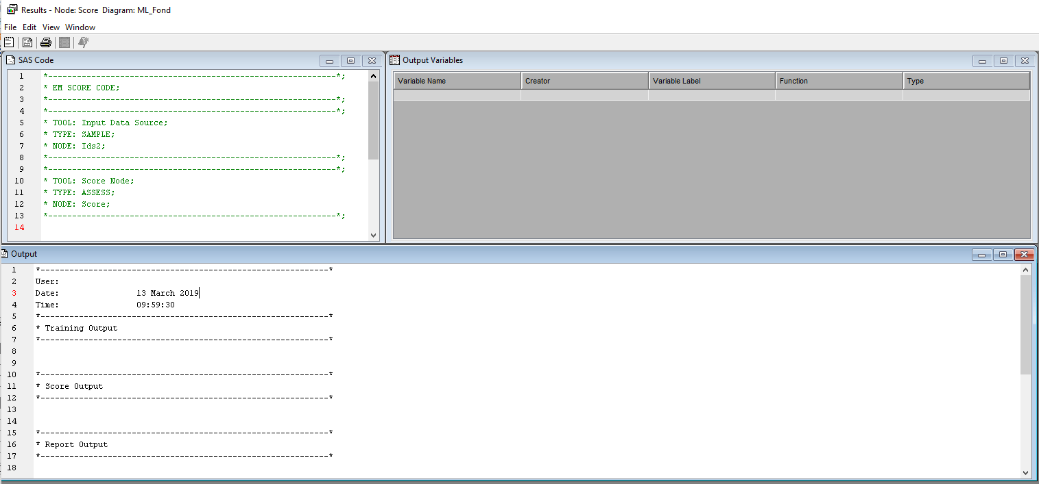 Missing SAS Code in the Score node in SAS Enterpeise Miner SAS