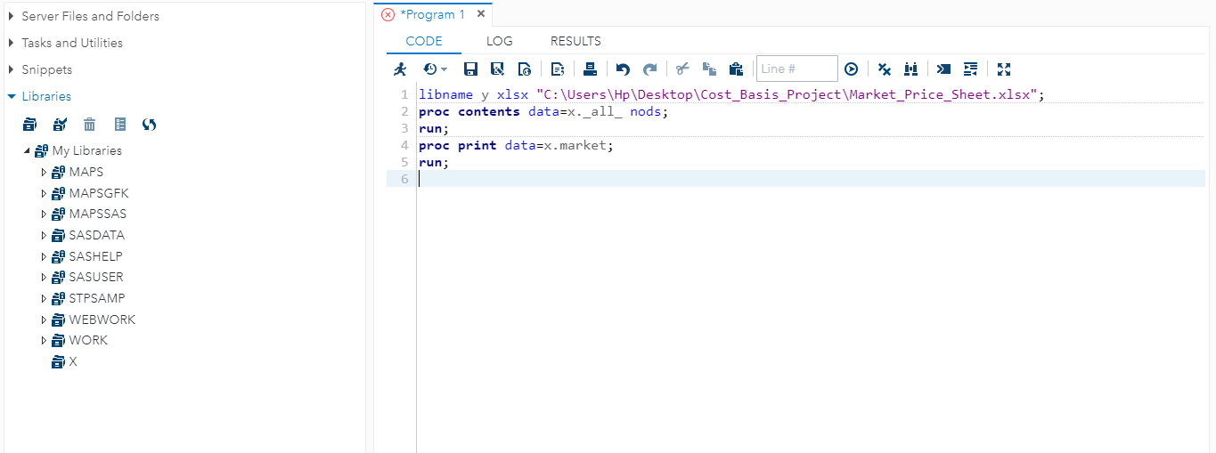 How to connect with the excel using "libname" statement..? SAS