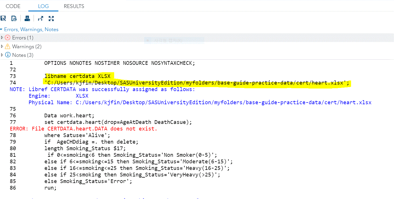 Solved couldn't import excel file with libname. SAS Support Communities