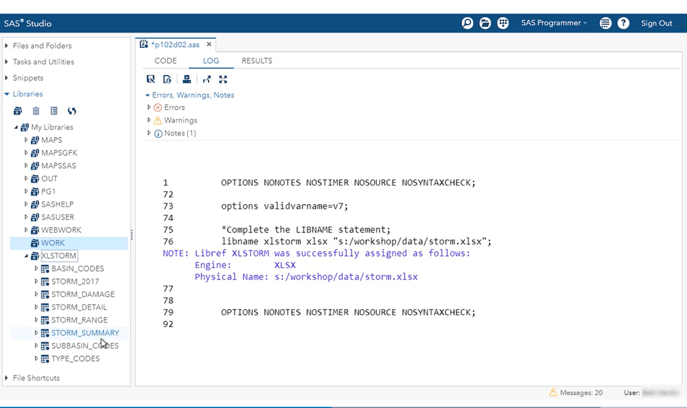 Issues regards creating library SAS Support Communities