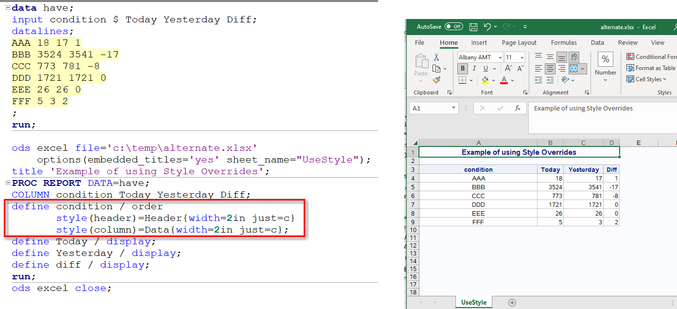 Proc Report Merge Columns SAS Support Communities