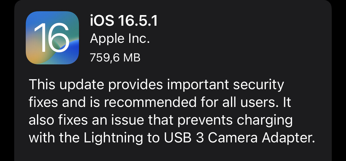 Lightning Camera Kit Not Working *UPDATE FIXED in iOS 16.5.1
